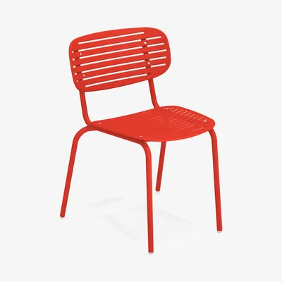Made in Design Mom Stacking chair - / Metal by Emu Red