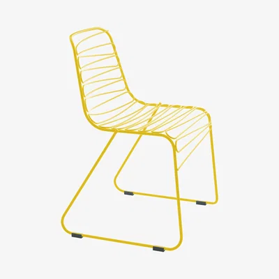 Made in Design Flux Stacking chair - Metal by Magis Yellow