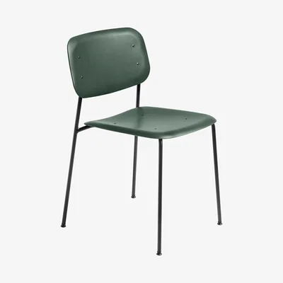 Made in Design Soft Edge P10 Stacking chair - / Metal & plastic by Hay Green