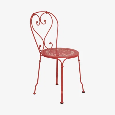 Made in Design 1900 Stacking chair - Metal by Fermob Red