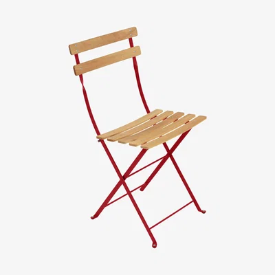 Made in Design Bistro Folding chair - Metal & wood by Fermob Red