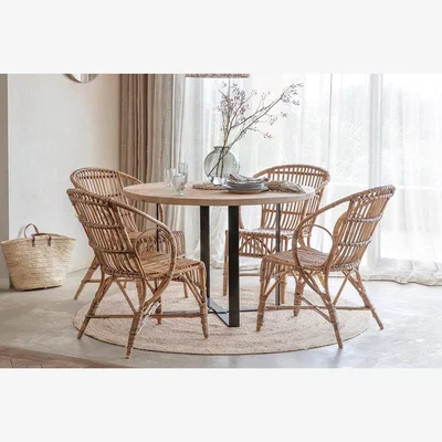 Nkuku Nkuku Ajaya Rattan Dining Chair | Outdoor Living | Natural