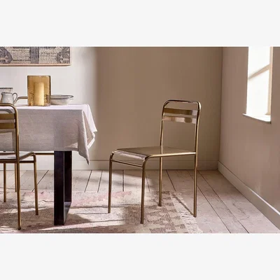 Nkuku Nkuku Kamarda Iron Dining Chair | Chairs Stools & Benches | Brass