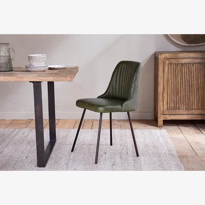 Nkuku nkuku Harsha Leather Dining Chair | Seating | Rich Green