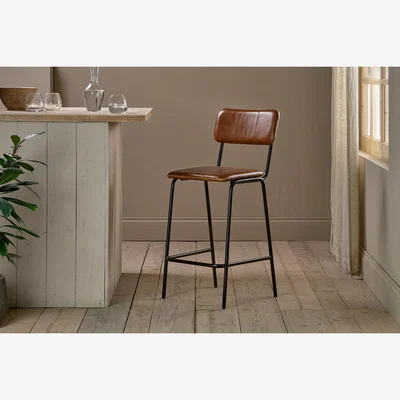 Nkuku Nkuku Ukari Counter Dining Chair | Dining Chairs Stools & Benches | Aged Tan