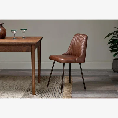 Nkuku Nkuku Harsha Leather Dining Chair | Chairs Stools & Benches | Tan