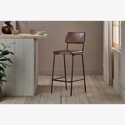 Nkuku nkuku Ukari Counter Dining Chair | Dining Chairs Stools & Benches | Chocolate Brown