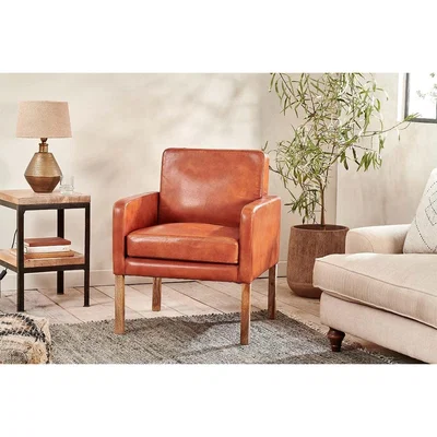 Nkuku Nkuku Amari Leather Occasional Dining Chair | Furniture | Tan