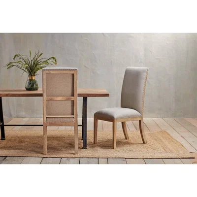 Nkuku Nkuku Chapora Linen Dining Chairs Set Of 2 | Furniture | Brown