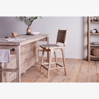 Nkuku nkuku Vinay Woven Counter Dining Chair | Seating | Natural