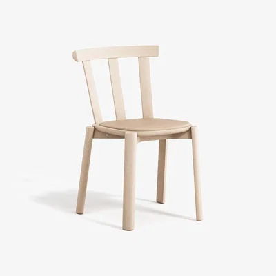 Nordic Nest Stolab Alt chair upholstered seat birch Elmovegeta 22011-light matte lacquer