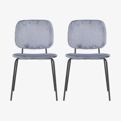 Nordic Nest House Doctor Comma Chair 2 Pack Grey Comma Chair 2 Pack Grey