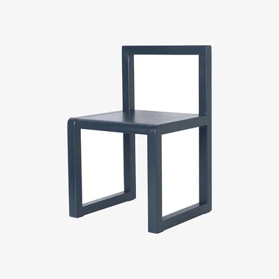Nordic Nest ferm LIVING Little Architecht childrens chair Dark blue ash veneer
