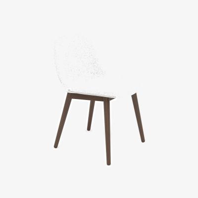 Nordic Nest Muuto Fiber Side Chair with wooden legs Hallingdal nr110-stained dark brown