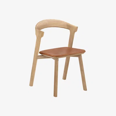 Nordic Nest Ethnicraft Bok chair with leather seat Oak-cognac leather