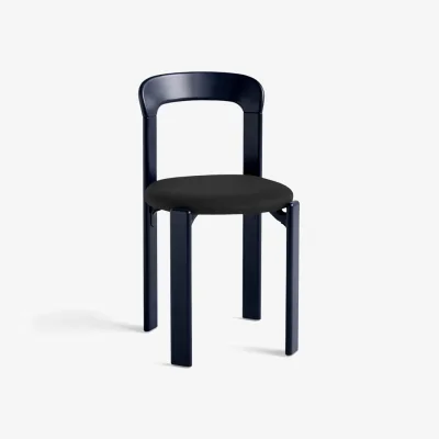 Nordic Nest HAY Rey chair upholstered seat Steelcut trio 190 deep blue