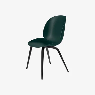 Nordic Nest Gubi Beetle chair plastic with black wooden legs Green