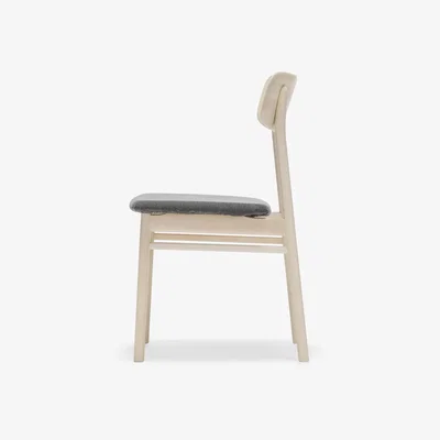 Nordic Nest Stolab Prima Vista chair birch light matte finish Textile blues 9202 brown-beige