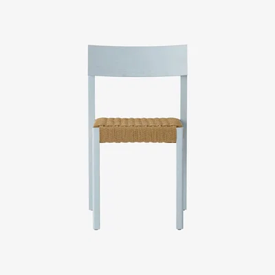 Nordic Nest Audo Copenhagen Mauro chair Linen blue oak-paper cord