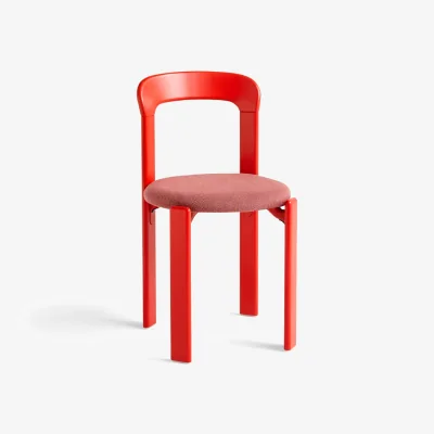 Nordic Nest HAY Rey chair upholstered seat Steelcut trio 636 scarlet red
