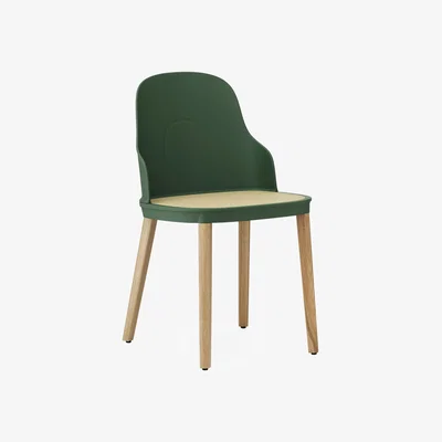 Nordic Nest Normann Copenhagen Allez moulded wicker chair Park green-oak