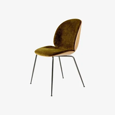 Nordic Nest Gubi Beetle upholstered chair oak Black-chrome-mumble 20