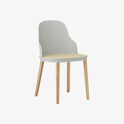 Nordic Nest Normann Copenhagen Allez moulded wicker chair Warm Grey-oak