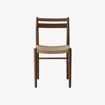 Nordic Nest 1898 Fridhem dining chair Smoked lacquered oak-natural woven