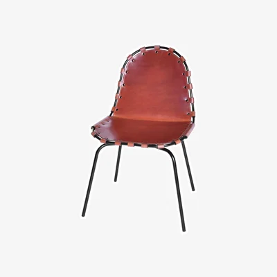 Nordic Nest OX Denmarq Stretch chair leather cognac. black stand