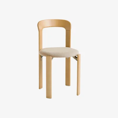 Nordic Nest HAY Rey chair upholstered seat Fabric Steelcut Trio 213 golden