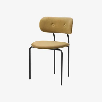 Nordic Nest Gubi Coco dining chair - fully upholstered Velvet 294 grey green-black