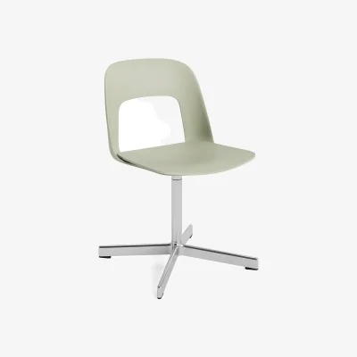 Nordic Nest HAY Layout Chair 131 chair Pastel green-polished aluminium
