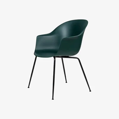 Nordic Nest Gubi Bat Chair Dark green black steel legs