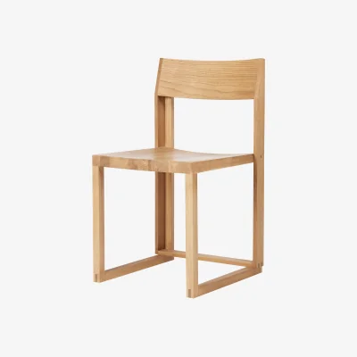 Nordic Nest Kristina Dam Studio Outline chair Warm lacquered oak-walnut