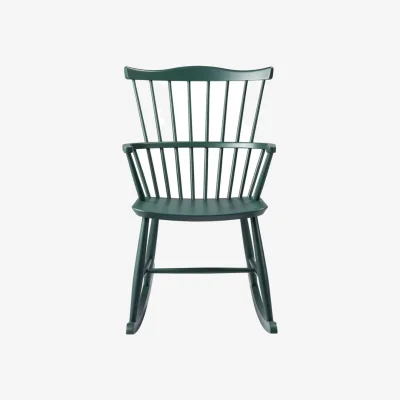 Nordic Nest FDB Møbler J52G rocking chair Black green