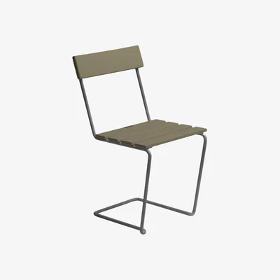 Nordic Nest Grythyttan Stålmöbler Stol 1 chair Light green oak-hot galvanized