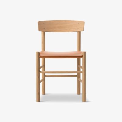 Nordic Nest Fredericia Furniture J39 chair Light oiled oak-leather Omni 307 Cognac