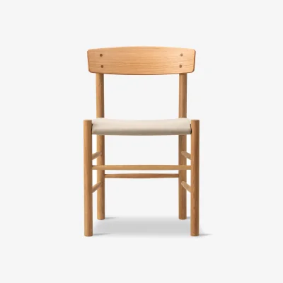 Nordic Nest Fredericia Furniture J39 chair Oiled oak-natural canvas