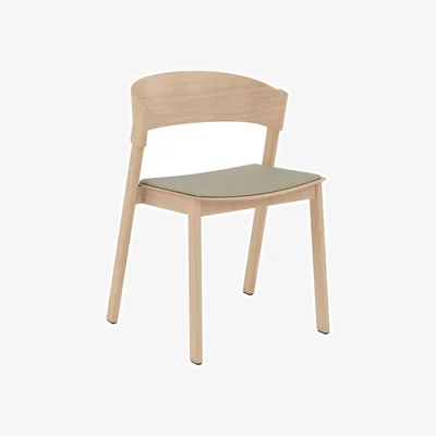 Nordic Nest Muuto Cover Side Chair leather Refine leather stone-Oak