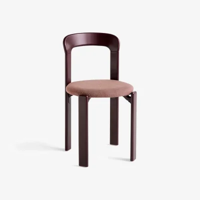 Nordic Nest HAY Rey chair upholstered seat Steelcut trio 416 grape red
