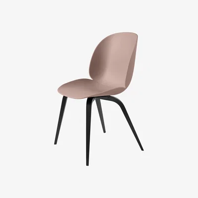 Nordic Nest Gubi Beetle chair plastic with black wooden legs Sweet pink