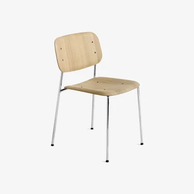 Nordic Nest HAY Soft Edge 40 chair water-based lacquered oak-chrome frame