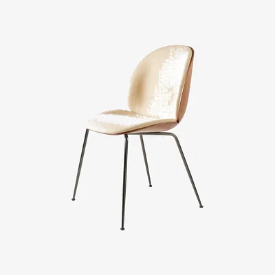 Nordic Nest Gubi Beetle upholstered chair walnut Black-chrome-flair 134