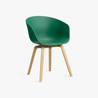 Nordic Nest HAY About a Chair AAC22 chair Teal green-lacquered oak frame