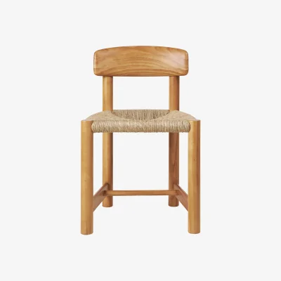Nordic Nest GUBI Daumiller Side Chair Natural Rush-golden pine