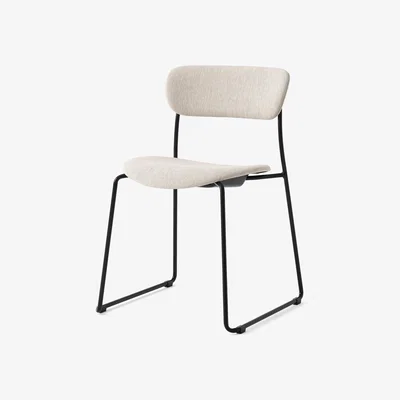 Nordic Nest &Tradition Pavilion AV53 chair fully upholstered Black-Clay 0011