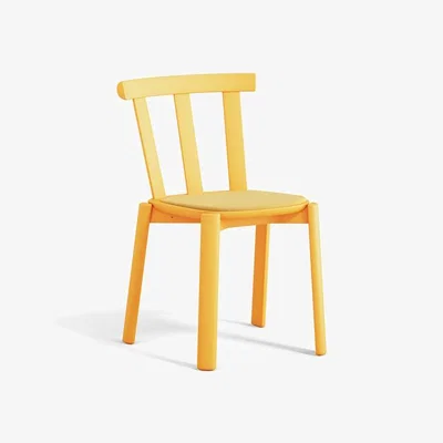 Nordic Nest Stolab Alt chair upholstered seat birch Hallingdal 65-407 yellow-clear yellow 80