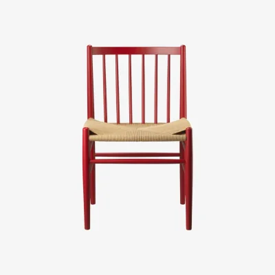 Nordic Nest FDB Møbler J80 chair Ruby red beech-paper cord