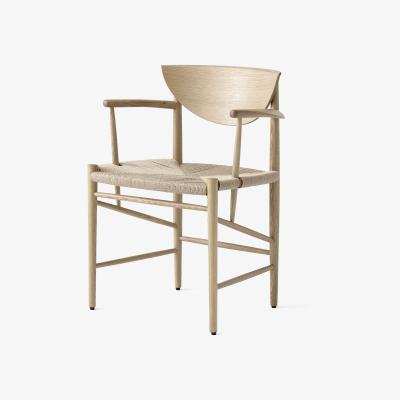 Nordic Nest &Tradition Drawn chair HM4 with armrest White oiled oak