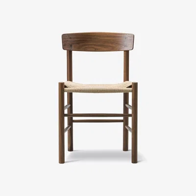Nordic Nest Fredericia Furniture J39 chair Oiled walnut-braided natural